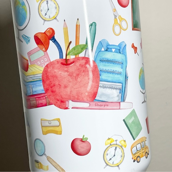 Teacher 40 oz Tumbler/Water bottle/Mug with handle and straw.Birthday gifts for - Picture 10 of 10
